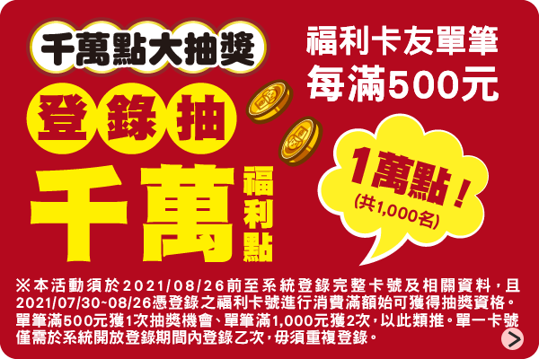 卡友登錄抽千萬福利點