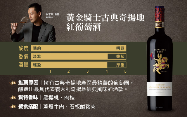 黃金騎士古典奇揚地紅葡萄酒