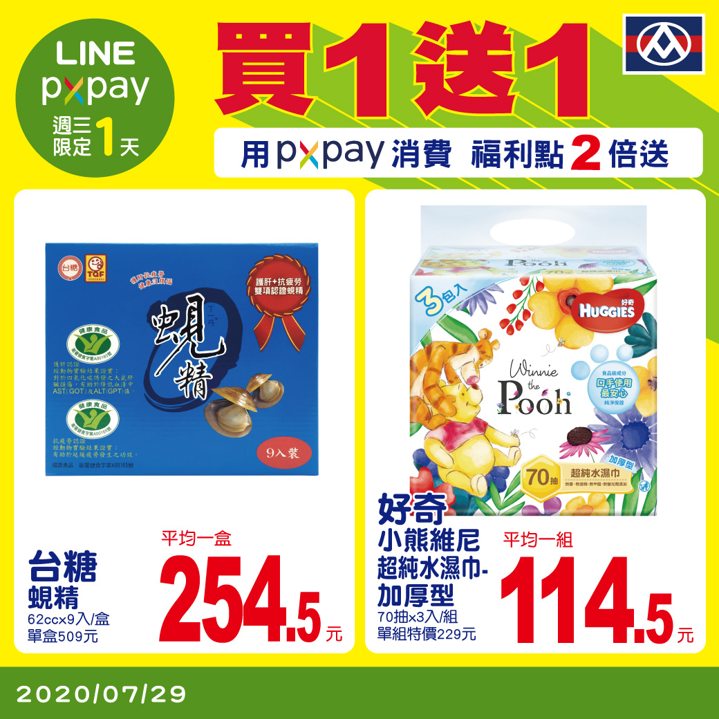 LINE與PX Pay週三周末好友限定優惠