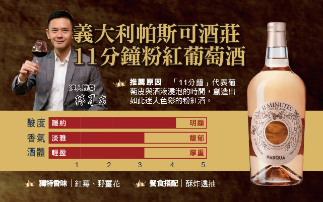 義大利帕斯可酒莊１１分鐘粉紅葡萄酒