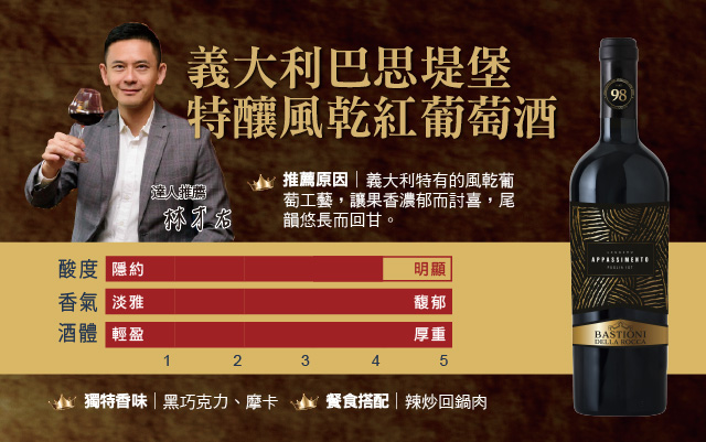 義大利巴思堤堡特釀風乾紅葡萄酒